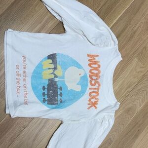 Recycled Karma White Woodstock Long Sleeve Tee